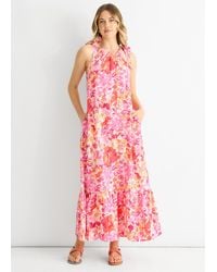 Gini London - Floral Tie Straps Trapeze Dress - Lyst
