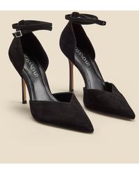 Sosandar - Suede Ankle Strap Pointed Toe Court Shoes - Lyst