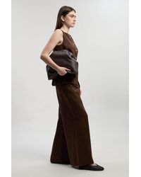 Karen Millen - Tailored Linen Wide Leg Trouser - Lyst