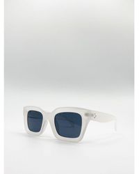 SVNX - Oversized Matte Clear Frame Cat Eye Sunglasses - Lyst
