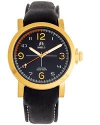 Shield - Berge Leather-Band Diver Watch - Lyst