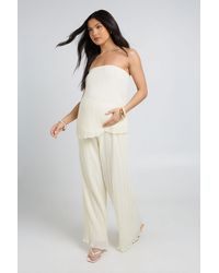 Boohoo - Maternity Plisse Bandeau Floaty Top - Lyst