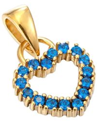 SEOL + GOLD - 18Ct Plated Sapphire Heart Charm - Lyst