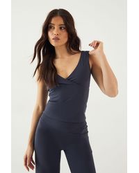 DSGN Studio - Sculpt Wrap Front Padded Vest Top - Lyst
