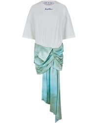 Off-White c/o Virgil Abloh - Off Crew Neck Midi T-Shirt Dress - Lyst