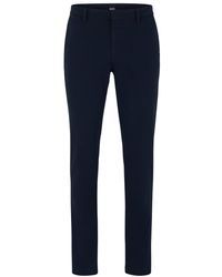 BOSS - Kaito 1 Cotton Trousers Dark - Lyst