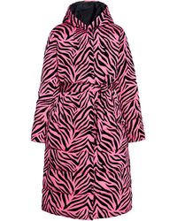 faina - Langer Steppmantel Damen Zebra - Lyst