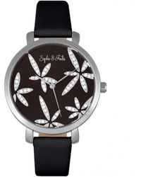 Sophie & Freda - Key West Leather-Band Watch W/Swarovski Crystals - Lyst