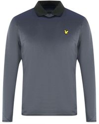 Lyle & Scott - Golf Venteech Long Sleeve Dark Polo Shirt - Lyst