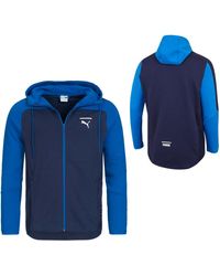 PUMA - Net Full Zip Colour Block Hoodie Sweatshirt Jacket 577173 03 - Lyst