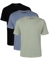 French Connection - 3 Pack Cotton Crew Neck Short Sleeve T-Shirts - Lyst