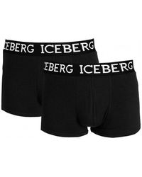 Iceberg - Boxershorts 2-pack Mannen Zwart - Lyst