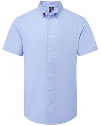 PREMIER - Supreme Oxford Overhemd Met Korte Mouwen (oxford Blauw) - Lyst