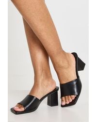 Boohoo - Low Block Heeled Mules - Lyst