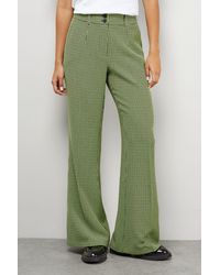 Warehouse - Lime Dogtooth High Waist Deep Waistband Trouser Co-Ord - Lyst