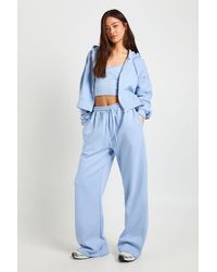 Boohoo - Tall Seam Detail Crop Top 3 Piece Hooded Tracksuit - Lyst