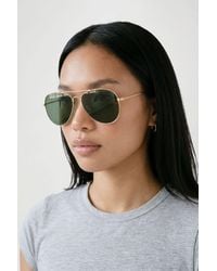 Boohoo - Metal Framed Aviator Sunglasses - Lyst