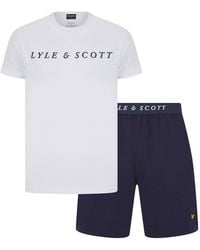 Lyle & Scott - And Crew Neck Short Sleeve Pyjama Set - Lyst
