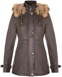 Infinity Leather - Warm Hooded Parka Jacket-Northwich - Lyst