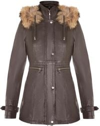 Infinity Leather - Warm Hooded Parka Jacket-Northwich - Lyst