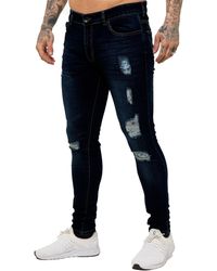 Enzo - Skinny Ripped Jeans - Lyst