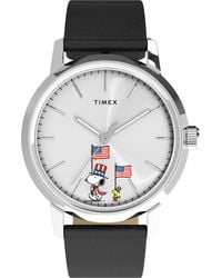 Timex - Peanuts Marlin Watch Tw2Y50300 Leather - Lyst