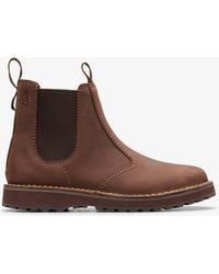 Clarks - Solsbury Easy Dark Lea Boots - Lyst