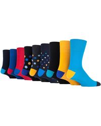 Gentle Grip - 9 Pairs Non Elastic Cotton Soft Loose Top Socks - Lyst