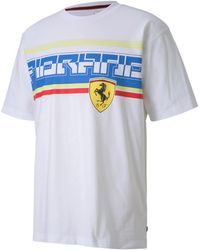 PUMA - Scuderia Ferrari Street T-Shirt Graphic Logo Tee 596139 05 Cotton - Lyst