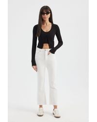 Hiccup - Knitted V-Neck Long Sleeve Cardigan & Crop Top Twin Set - Lyst