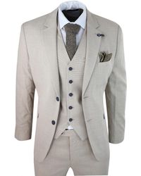 Infinity Leather - 3 Piece Linen Summer Spring Classic Suit - Lyst