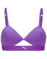 PUMA - Peek A Boo Triangle Bralette - Lyst