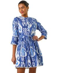 Roman - Tie Dye Buttoned Shirt Dress - Lyst