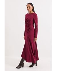 PRINCIPLES - Ponte Ruched Maxi Dress - Lyst