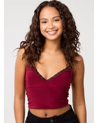 Pink Vanilla - Lace Trim Cami Top - Lyst