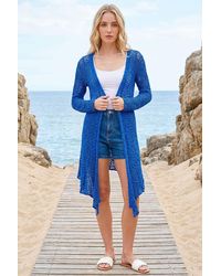 Roman - Popcorn Knit Longline Cardigan - Lyst