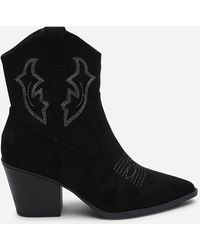 Where's That From - Seraphina Cowboy Boots Ankle Length Western Block Heel - Lyst