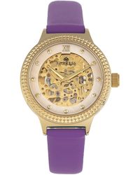 Empress - Alice Automatic Mop Skeleton Dial Leather-Band Watch - Lyst