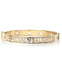 The Jewellery Stockroom - 9Ct Rolled Two-Tone 'Special Daughter' Hinged Bangle - Lyst