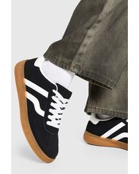 Boohoo - Gum Sole Striped Trainers - Lyst