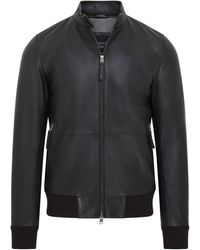 Infinity Leather - Retro Bomber Jacket - Lyst