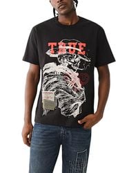 TRUE RELIGION - 108466 Oversized T Shirts Cowboy Print Drop Shoulder Soft Tee - Lyst