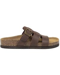 EverAu Australia - Ever Au Genuine Leather Yates Slides With Sole - Lyst
