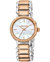 Roberto Cavalli - Rc5L020M0105 Quartz Stainless Steel Mop 5 Atm 30 Mm Watch - Lyst