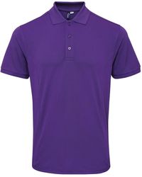 PREMIER - Coolchecker Plus Pique Polo With Coolplus - Lyst
