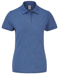 Fruit Of The Loom - Lady-Fit 65/35 Short Sleeve Polo Shirt (Heather Royal) - Lyst