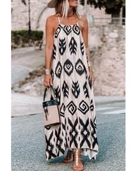 Azura Exchange - Western Aztec Printed Fashion Vacation Sundress - Lyst