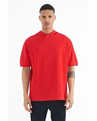 TOMMY LIFE - Oversized Hooded T-Shirt With Accessory Details - Lyst