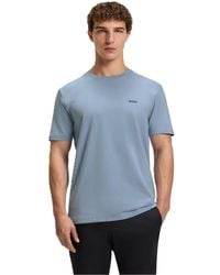 BOSS - Ribbed Collar Crew Neck Short Sleeve Polo Shirt - Lyst