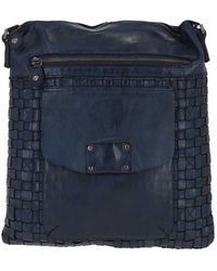 Ashwood Leather - 'Estasi' Woven Classic Large Vintage Crossbody Bag - Lyst